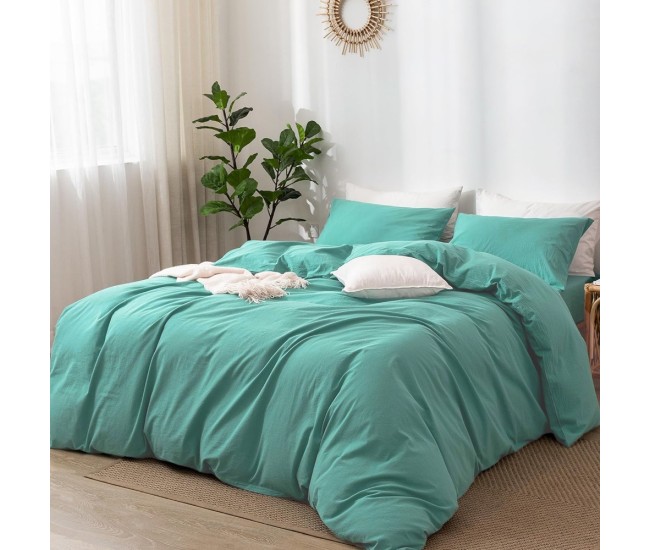 Lenjerie de pat percalle uni mint 100 % bbc
